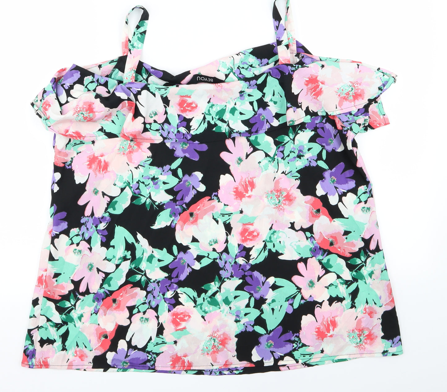 be you Womens Multicoloured Floral  Camisole T-Shirt Size 16