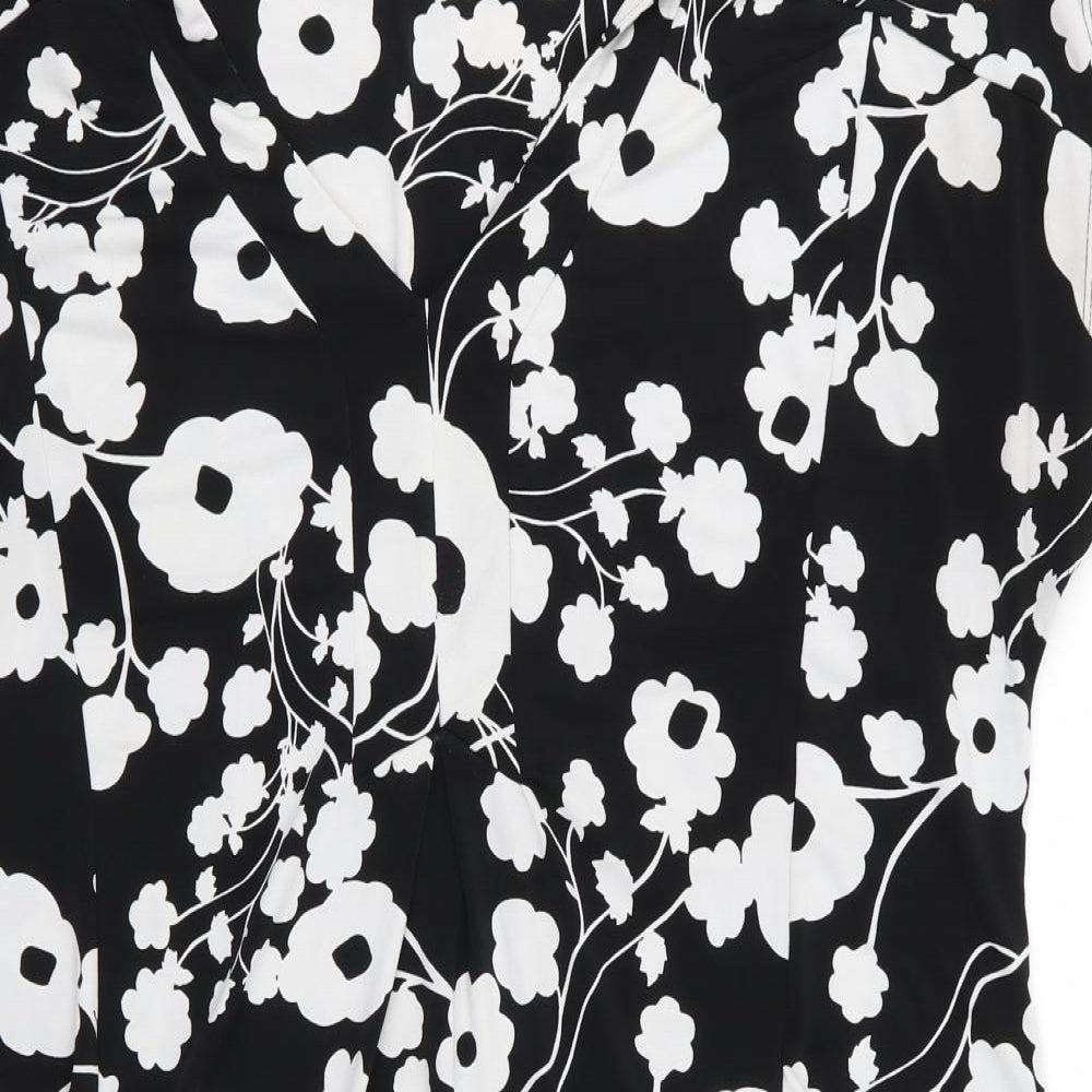 South Womens Black Floral  Pencil Dress  Size 20