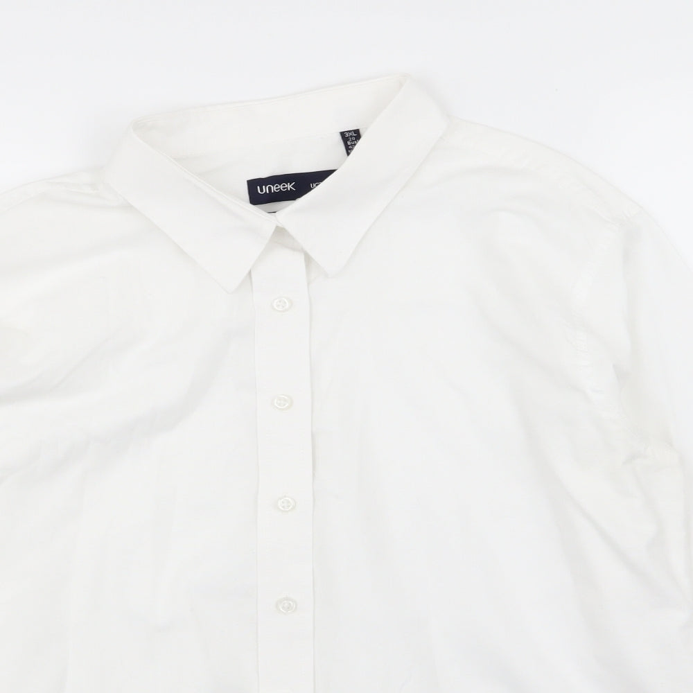 Uneek Mens White    Dress Shirt Size 3XL