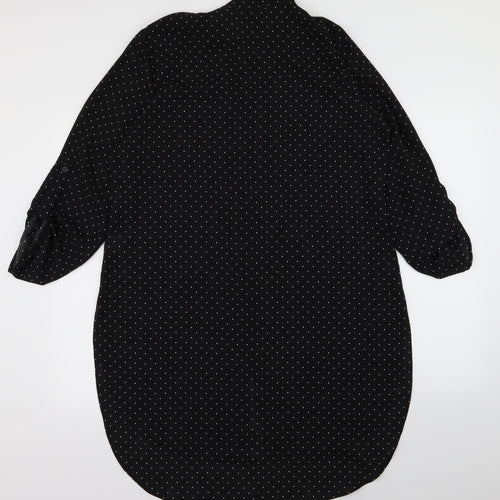 Primark Womens Black Polka Dot  T-Shirt Dress  Size 18  - shirt dress