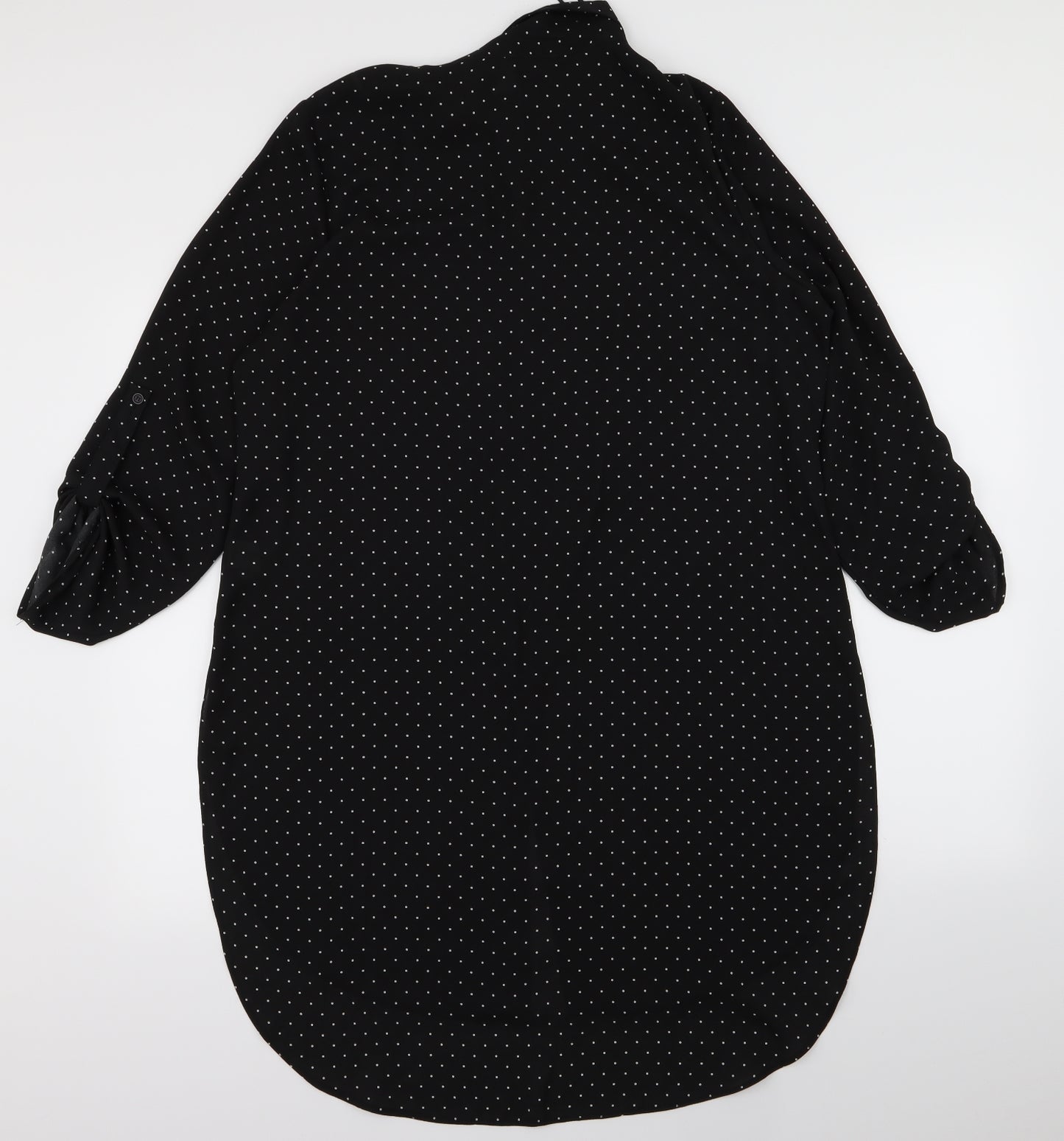 Primark Womens Black Polka Dot  T-Shirt Dress  Size 18  - shirt dress