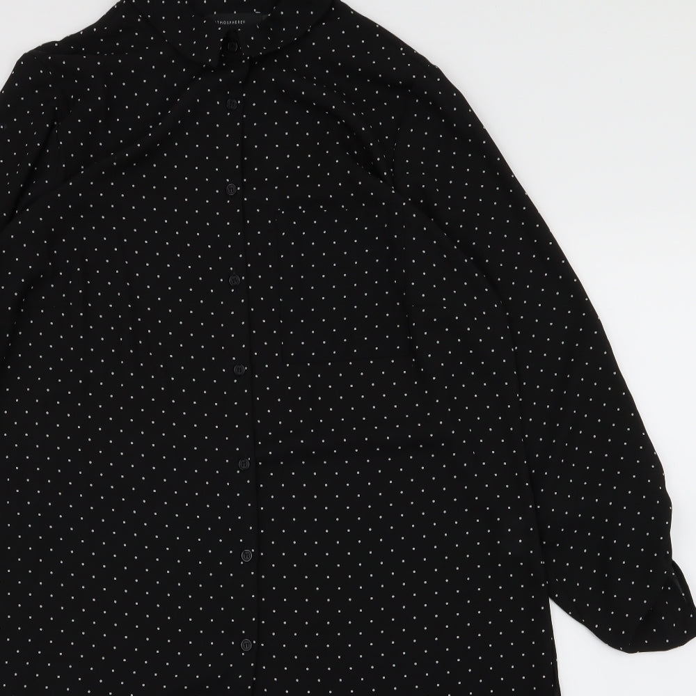 Primark Womens Black Polka Dot  T-Shirt Dress  Size 18  - shirt dress