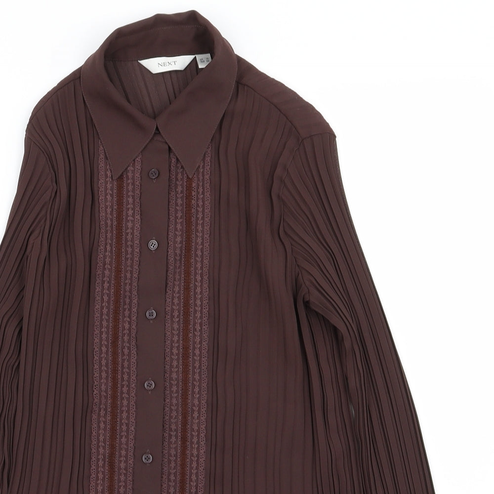 NEXT Womens Brown   Basic Button-Up
