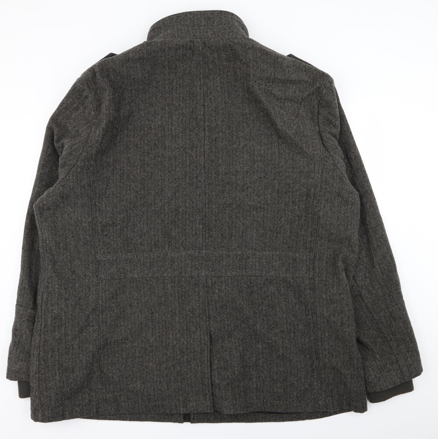NEXT Mens Black   Overcoat Coat Size 4XL