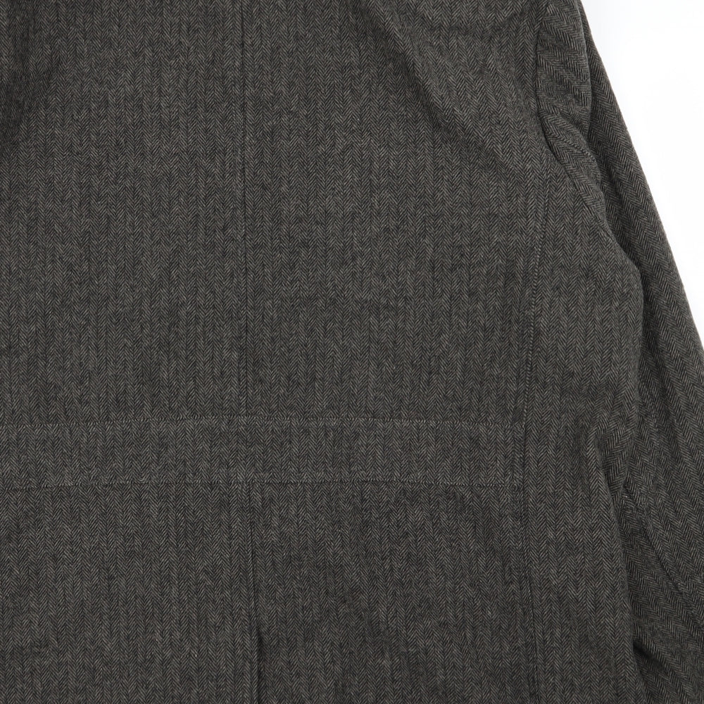 NEXT Mens Black   Overcoat Coat Size 4XL