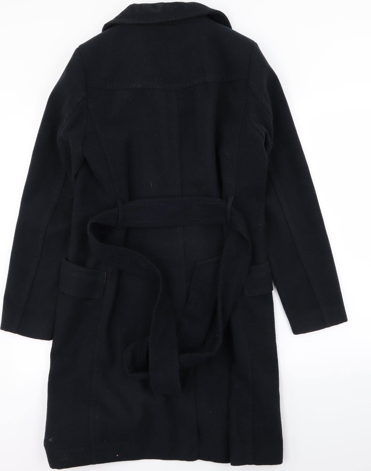 H&M Womens Black   Overcoat Coat Size 10