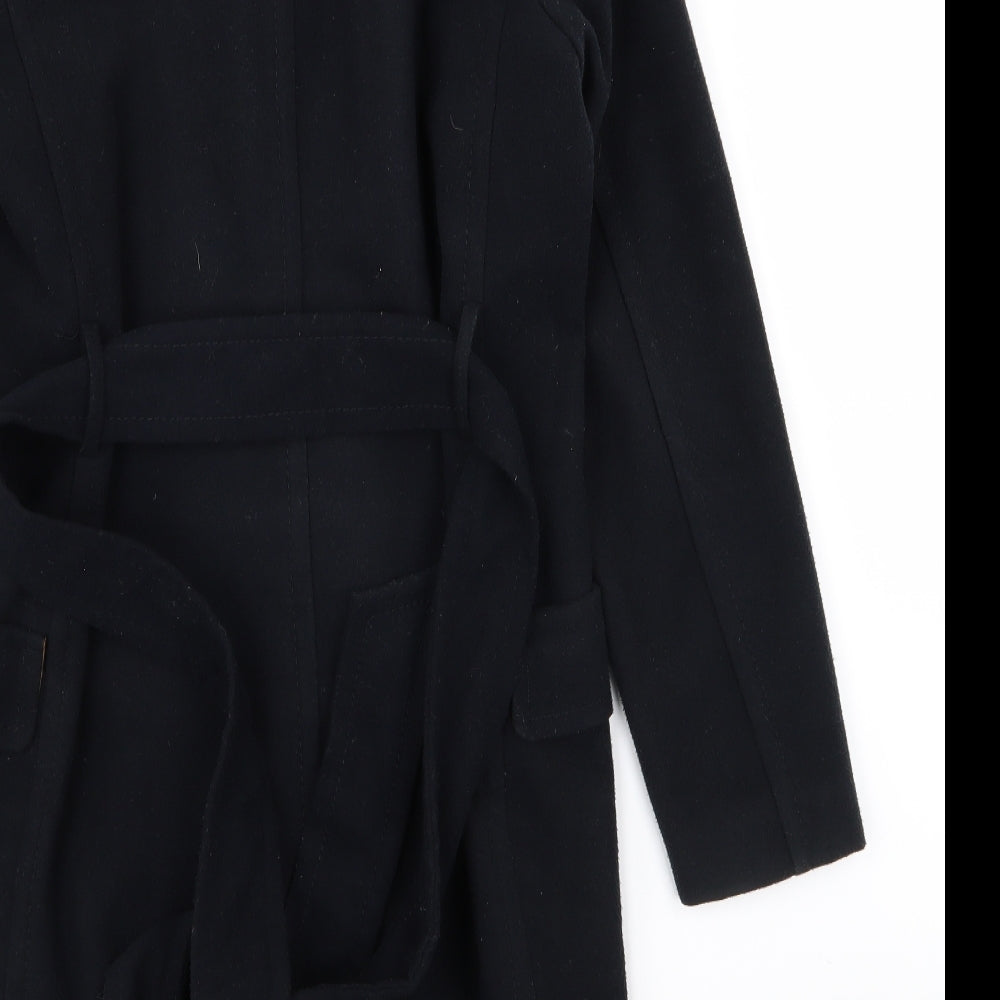 H&M Womens Black   Overcoat Coat Size 10