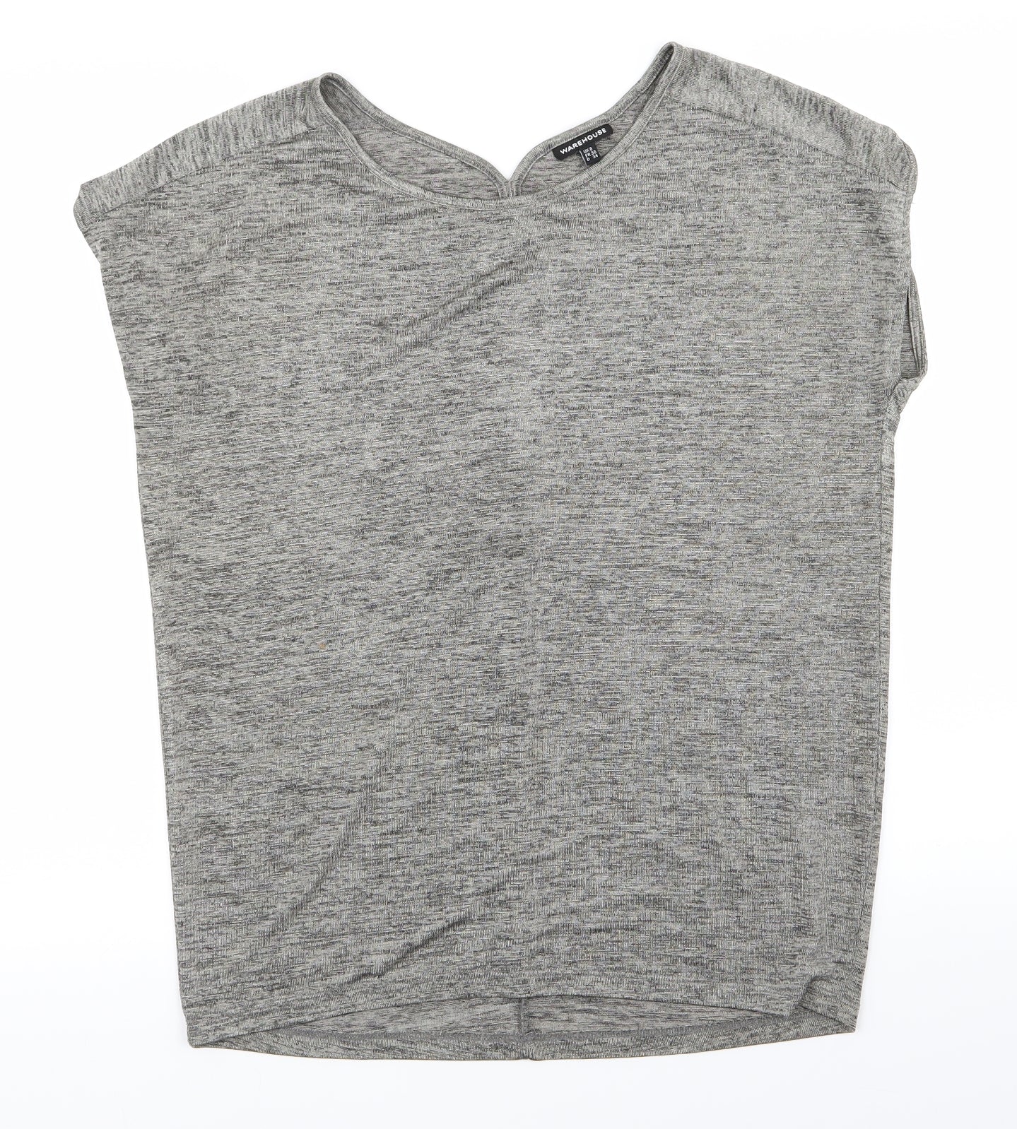 Warehouse Womens Grey   Basic T-Shirt Size 8