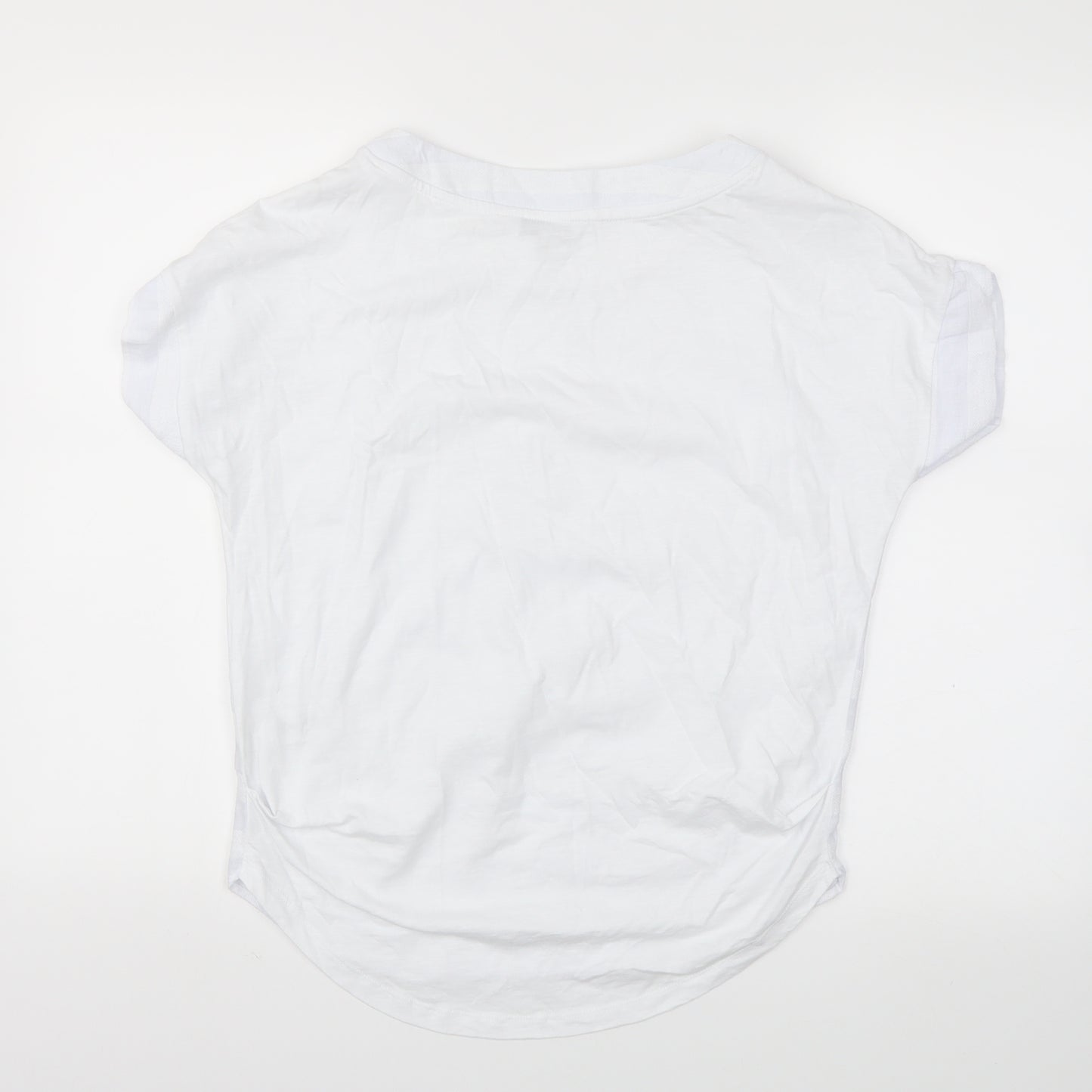 next  Womens White Striped  Basic T-Shirt Size 6