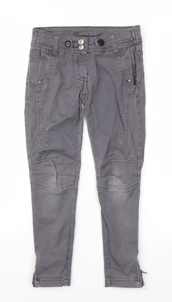 Denim & Co. Girls Grey   Skinny Jeans Size 7-8 Years