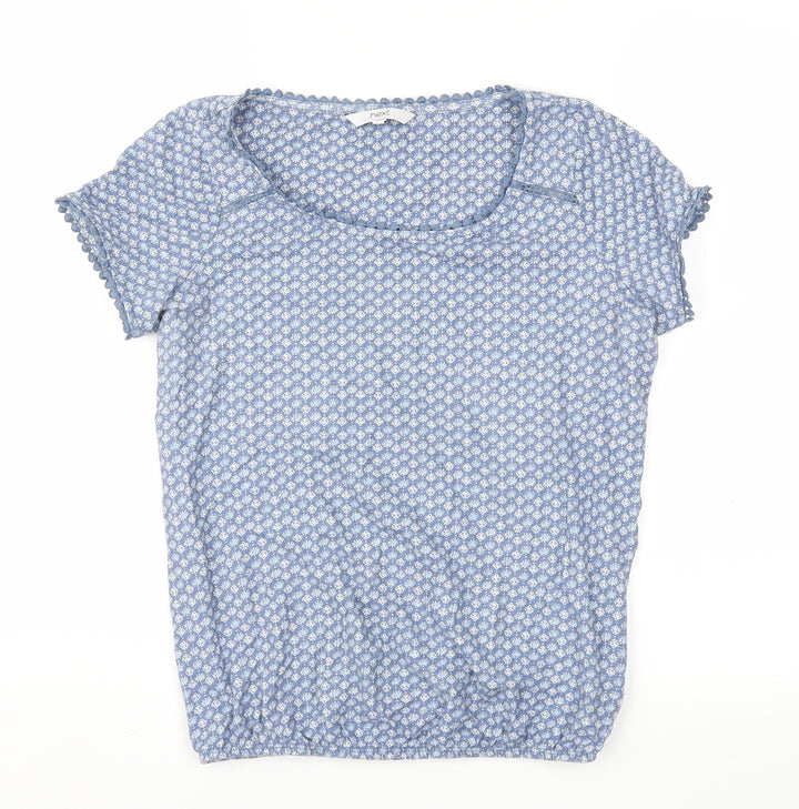 next  Womens Blue Floral  Basic T-Shirt Size 6
