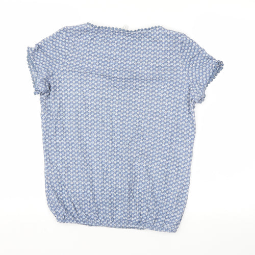 next  Womens Blue Floral  Basic T-Shirt Size 6