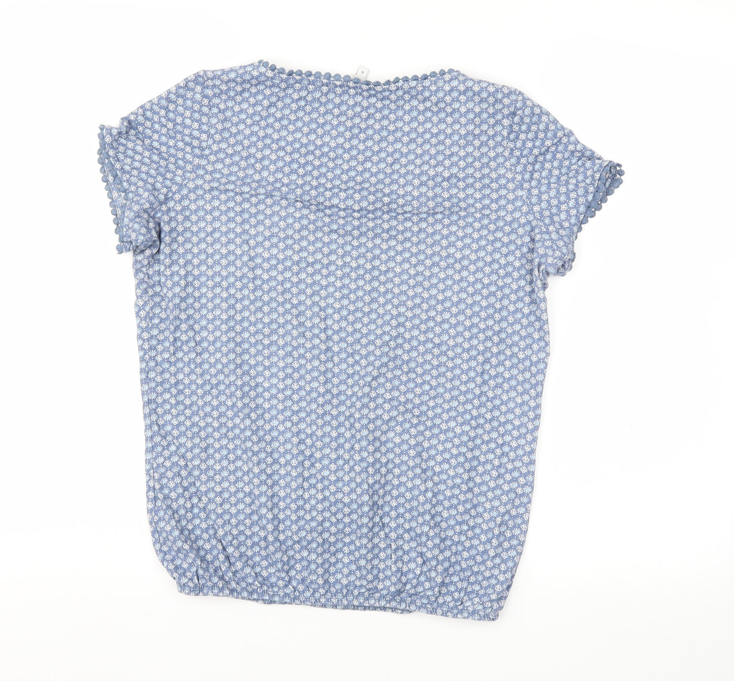 next  Womens Blue Floral  Basic T-Shirt Size 6