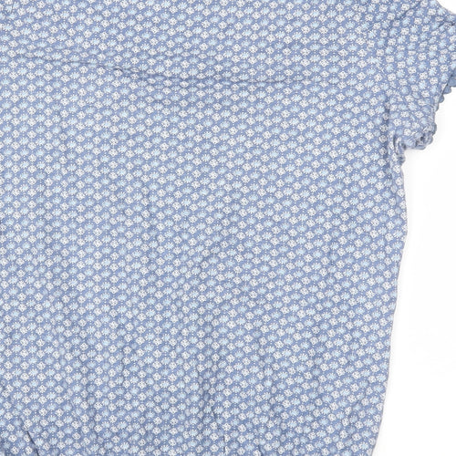 next  Womens Blue Floral  Basic T-Shirt Size 6