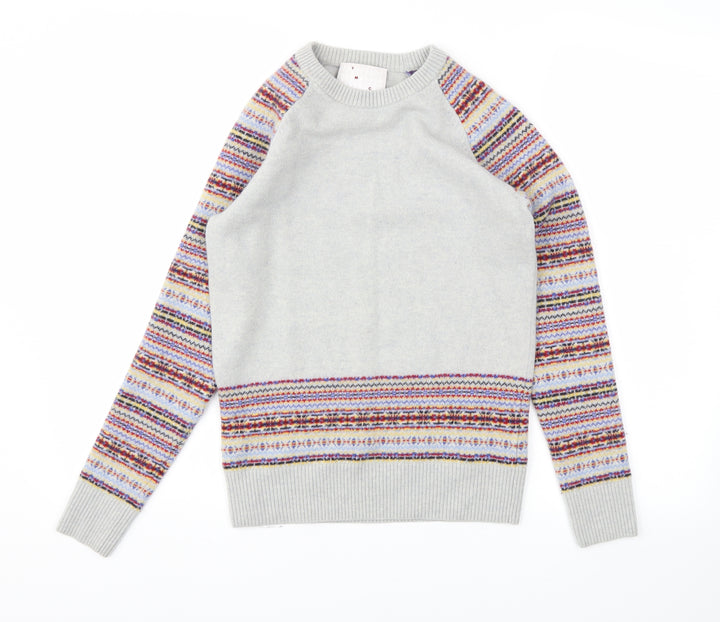 Preworn Girls Multicoloured Houndstooth  Pullover Jumper Size M