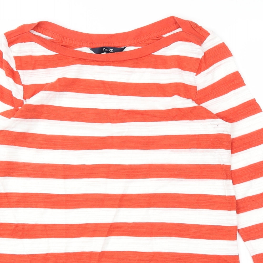 NEXT Womens Purple Striped  Basic T-Shirt Size 8