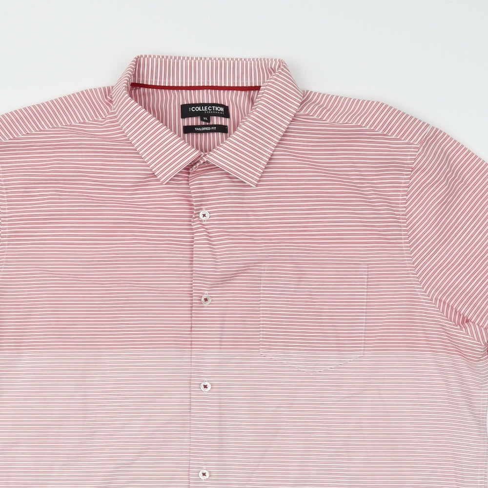 Debehams Mens Purple Striped   T-Shirt Size XL