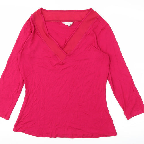 Debehams Womens Pink   Basic T-Shirt Size 12
