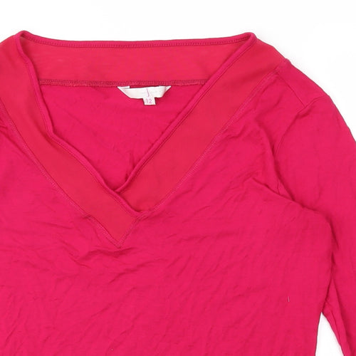 Debehams Womens Pink   Basic T-Shirt Size 12