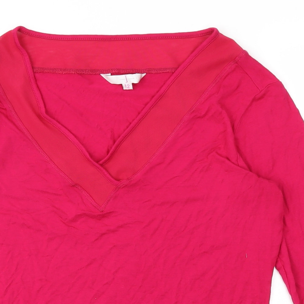 Debehams Womens Pink   Basic T-Shirt Size 12