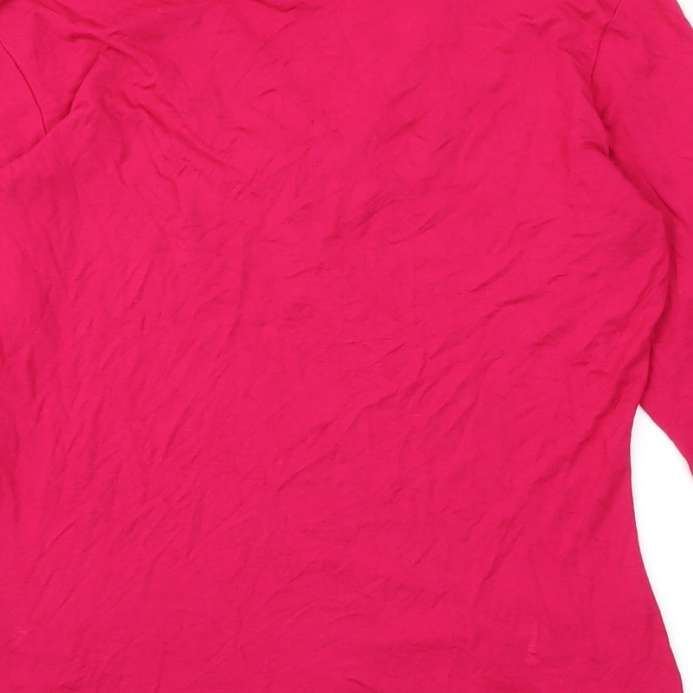 Debehams Womens Pink   Basic T-Shirt Size 12