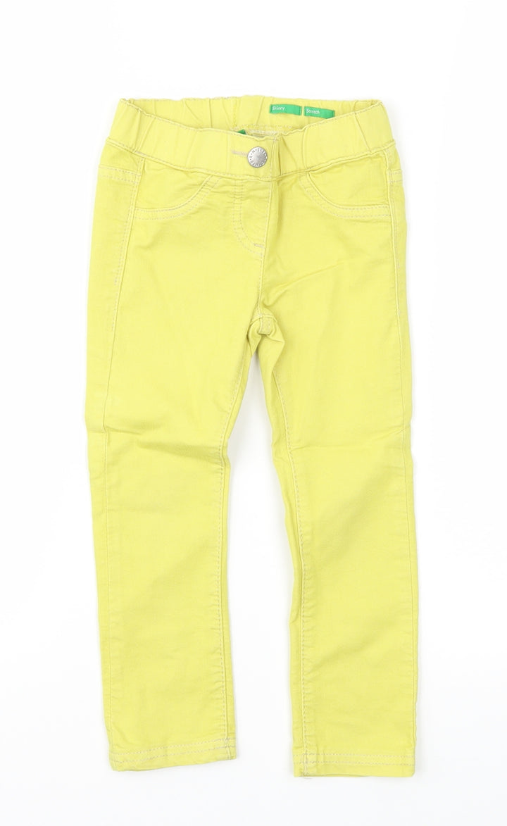 preworn  Girls Yellow   Jegging Trousers Size 2XS