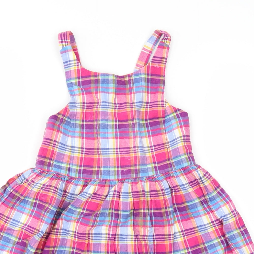 Ralph Lauren Girls Multicoloured Check  Fit & Flare  Size 4 Years