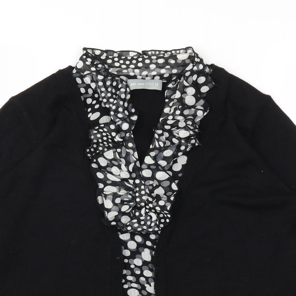 m&s Womens Black   Basic T-Shirt Size 12