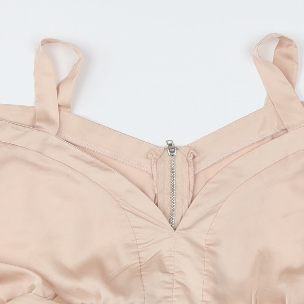 shk Paris Womens Pink   Basic Blouse Size L