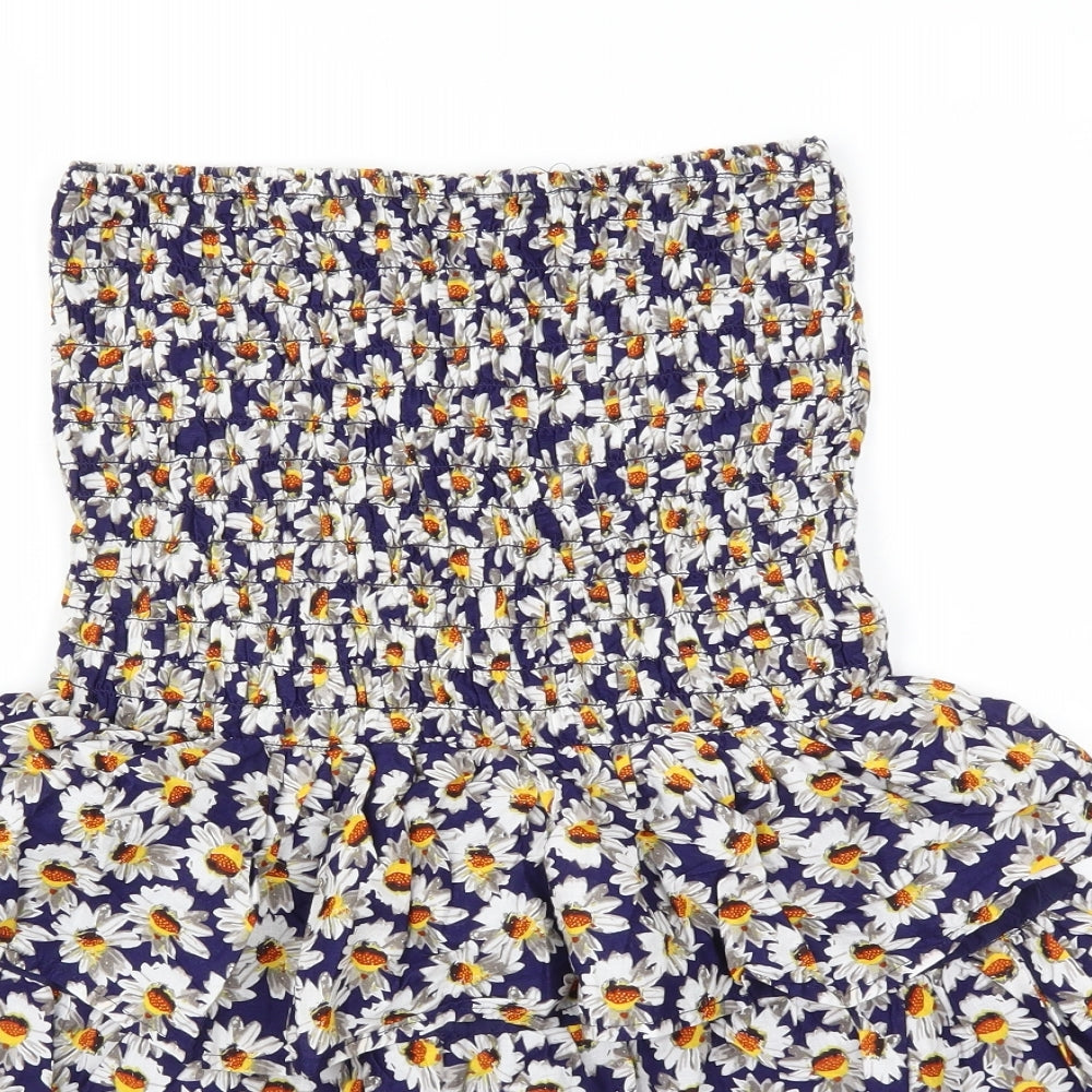 Primark Womens Blue Floral  Fit & Flare  Size 10
