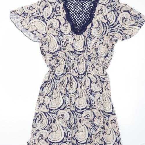 George Womens Blue Floral  Fit & Flare  Size 20