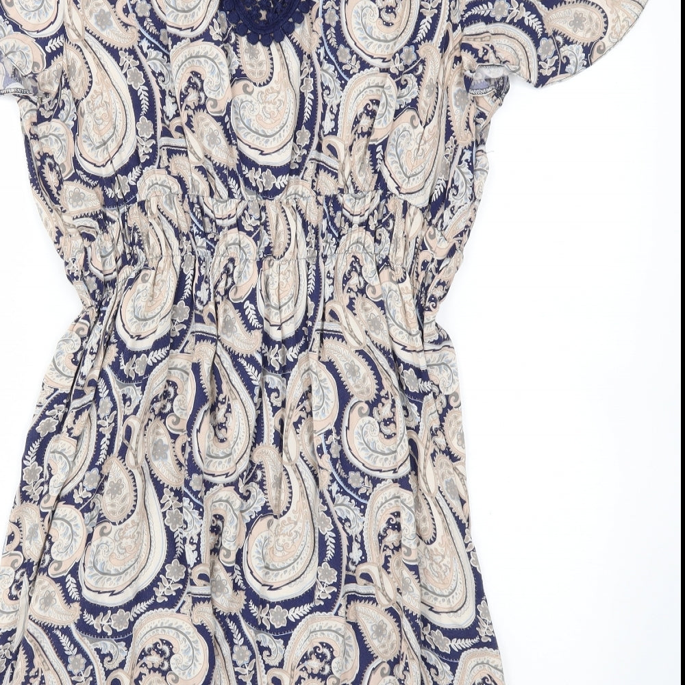 George Womens Blue Floral  Fit & Flare  Size 20