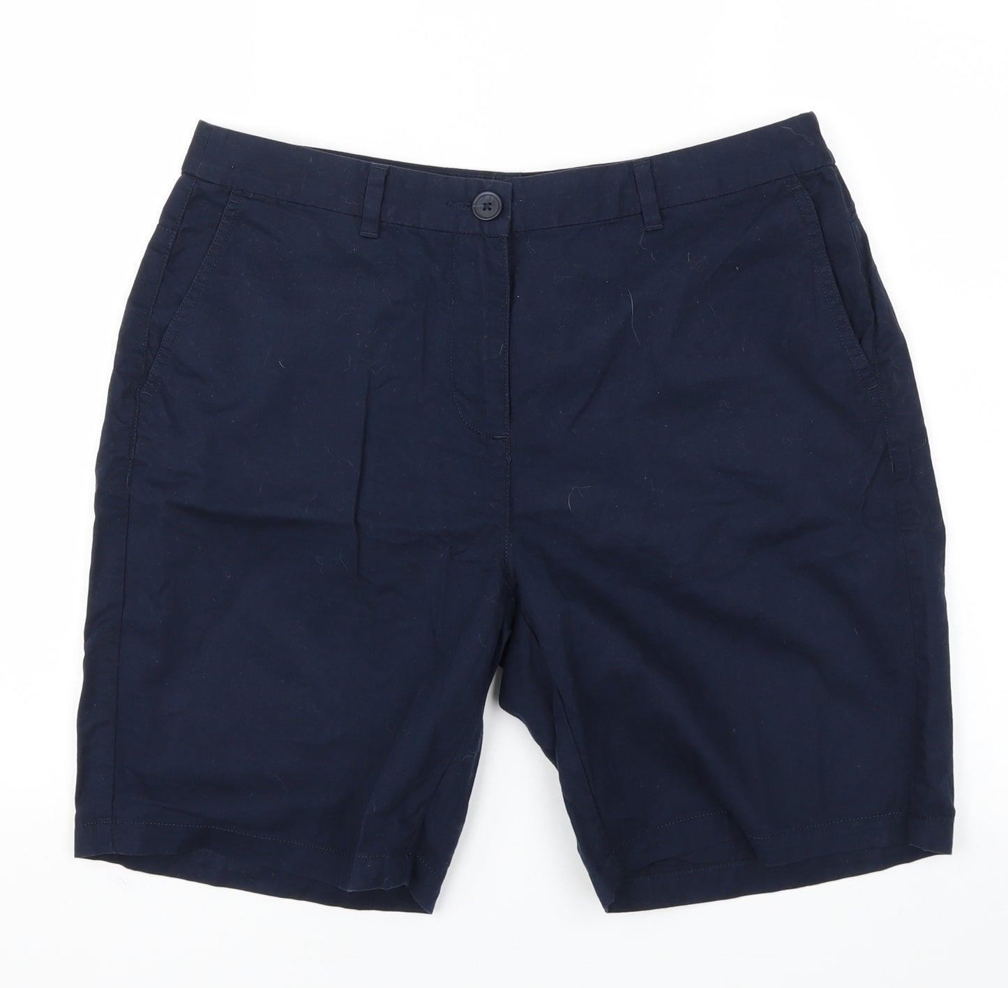 M&S Womens Blue   Paperbag Shorts Size 12