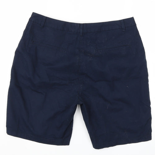 M&S Womens Blue   Paperbag Shorts Size 12