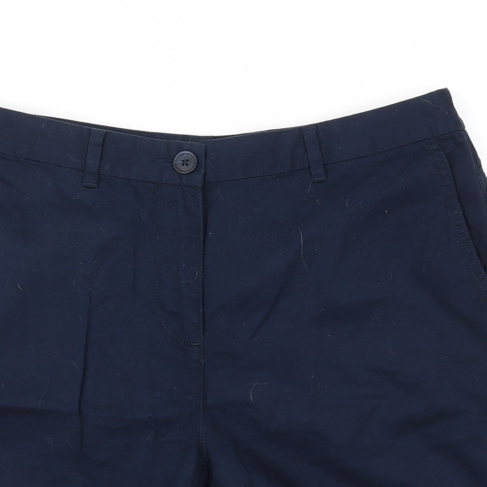 M&S Womens Blue   Paperbag Shorts Size 12