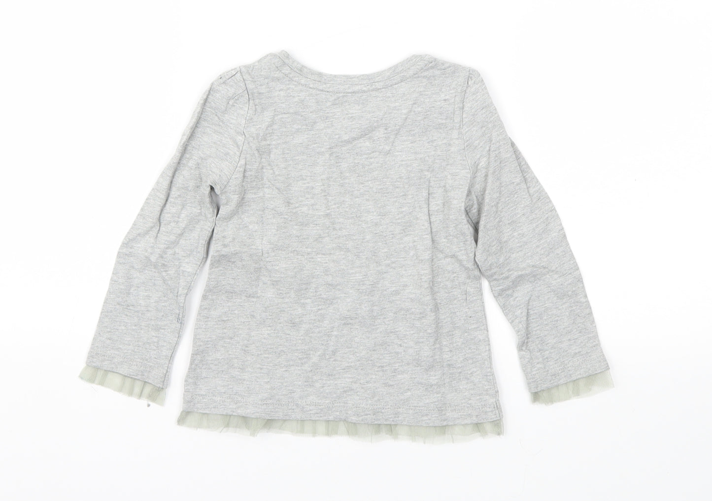 Baby Gap  Girls Grey   Basic T-Shirt Size 2 Years