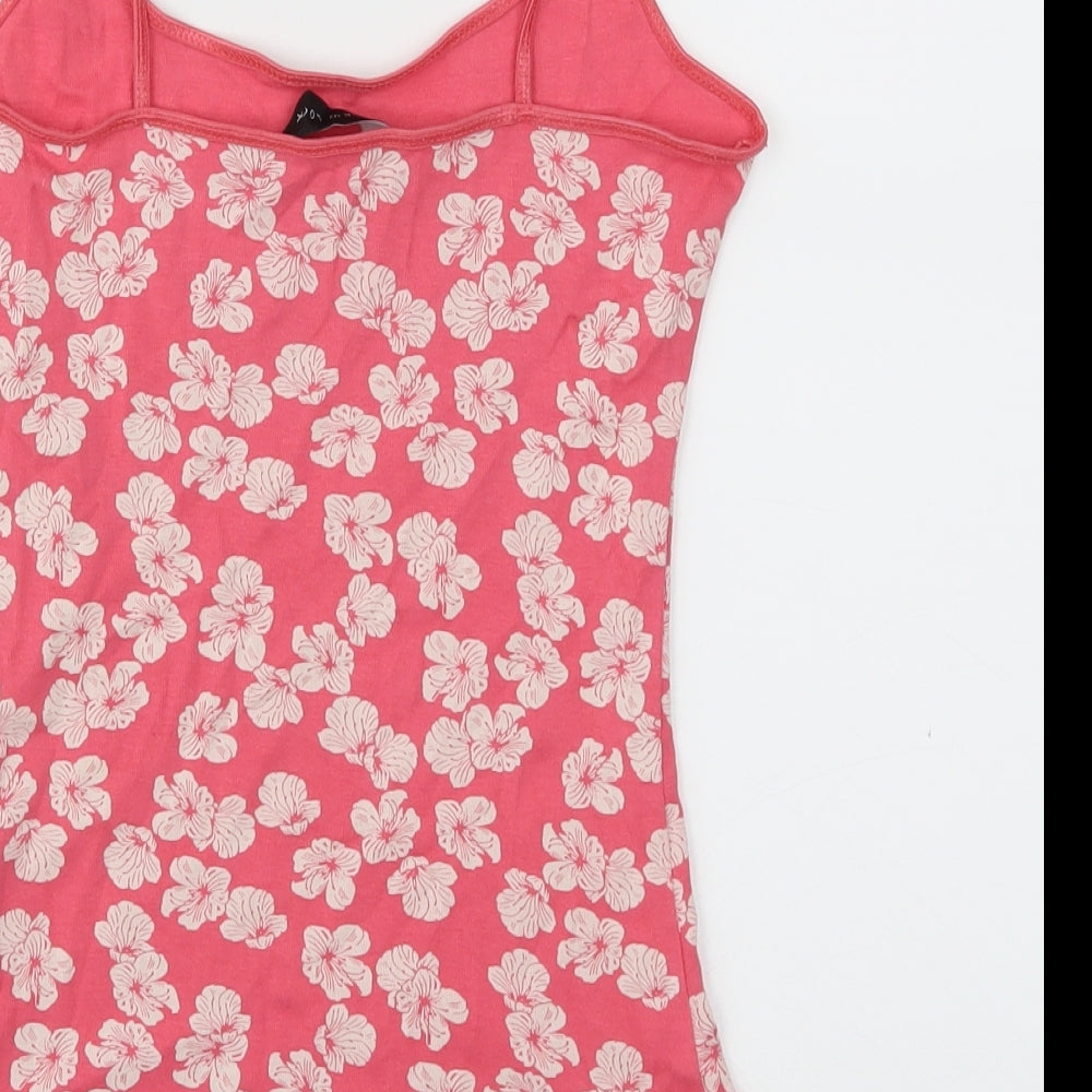 New Look Womens Pink Floral  Basic T-Shirt Size S