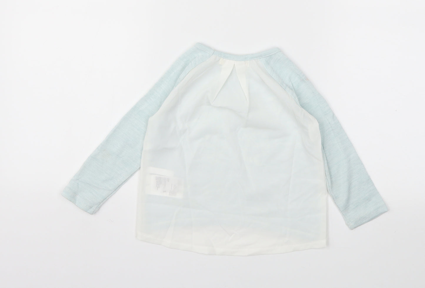 H&M Girls Blue Animal Print  Basic T-Shirt Size 2 Years