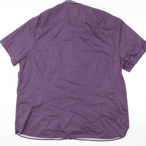 F&F Mens Purple Argyle/Diamond   T-Shirt Size 3XL