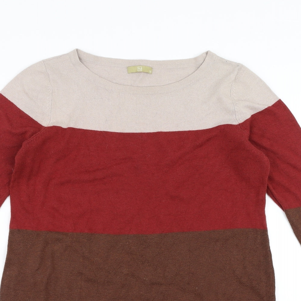 Sainsburys Womens Brown  Knit Jumper Dress  Size 12