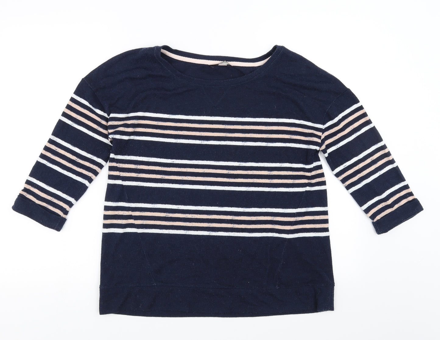 Marks and Spencer Womens Blue Striped  Pullover Jumper Size 12