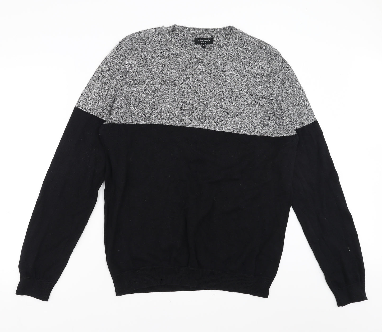 New Look Mens Black   Pullover Jumper Size L