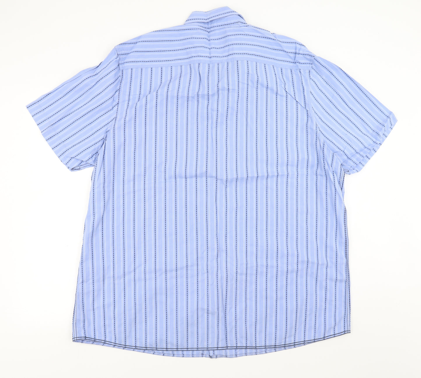 George Mens Blue Striped   Button-Up Size 3XL