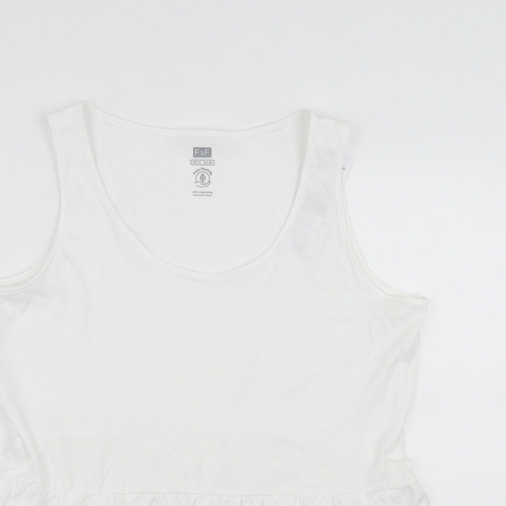 F&F Womens White   Basic Tank Size 12