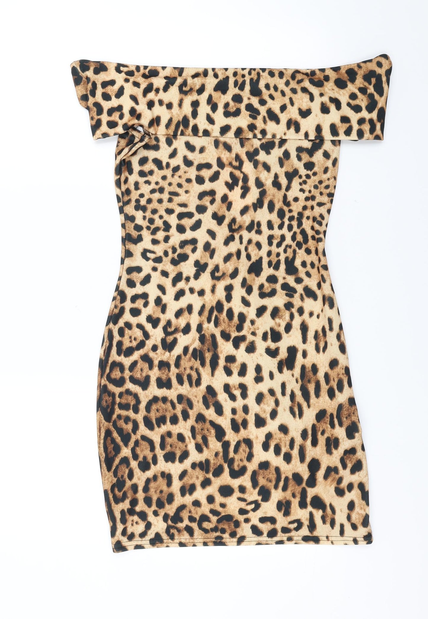 Missguided Womens Brown Animal Print  Bodycon  Size 12