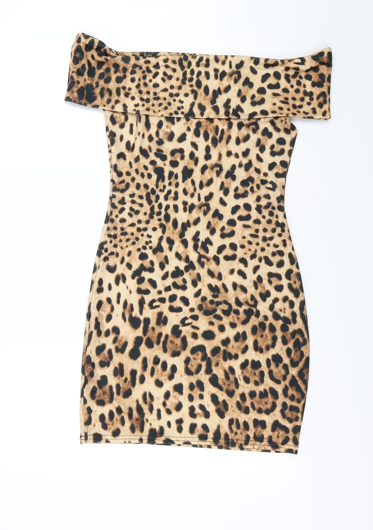 Missguided Womens Brown Animal Print  Bodycon  Size 12