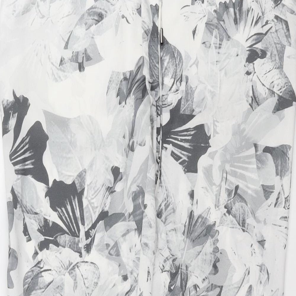 FARHI Womens Grey Floral  Jogger Trousers Size 10 L29 in
