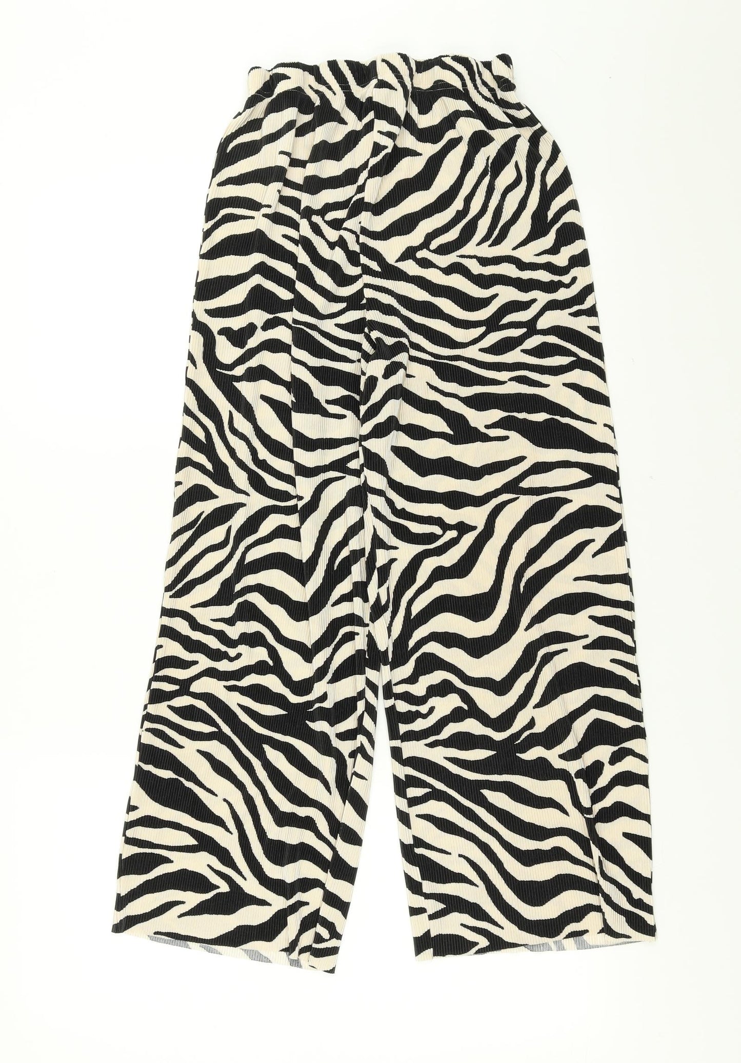 Primark Womens Beige Geometric  Trousers  Size 12 L25 in