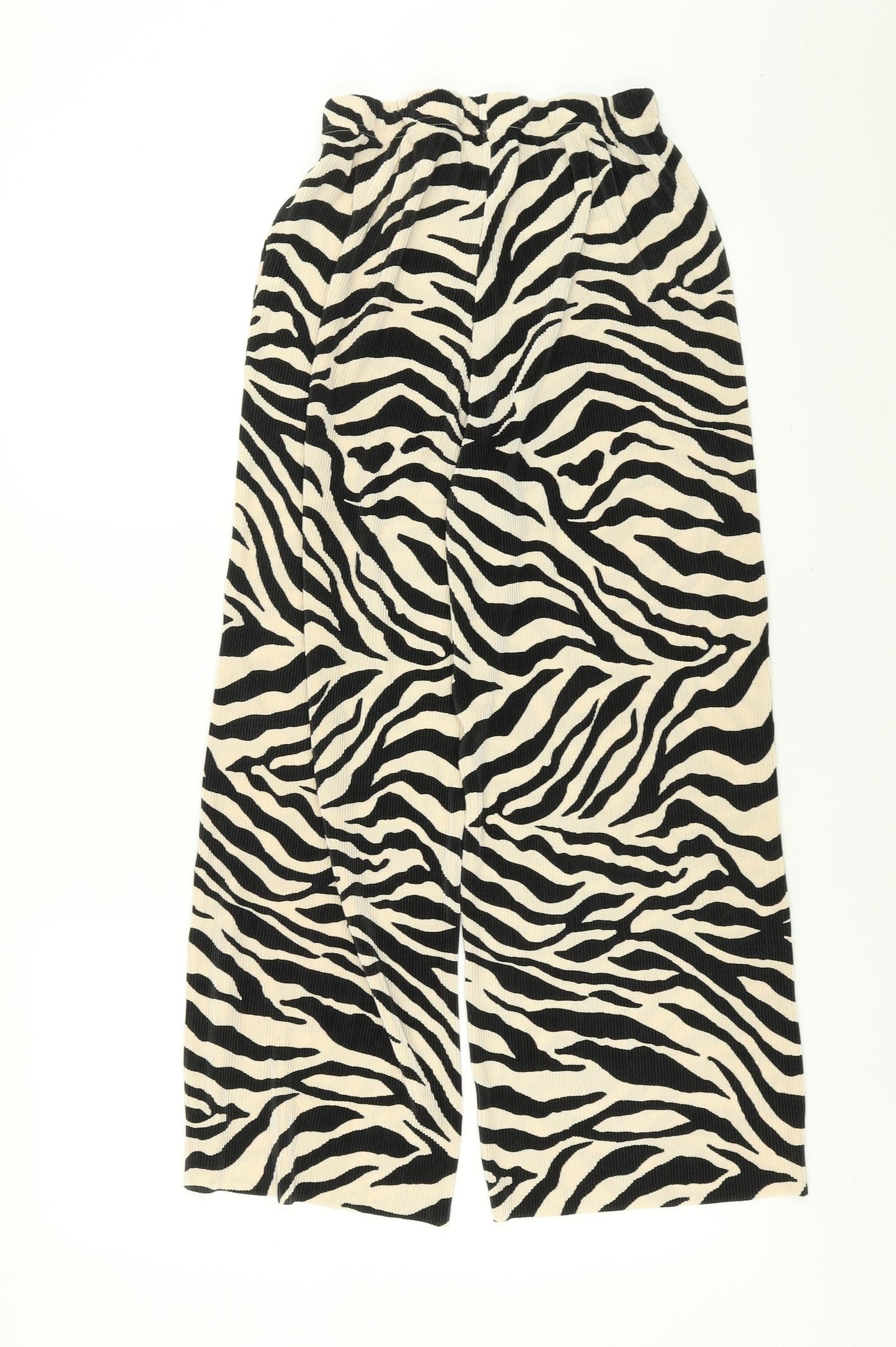 Primark Womens Beige Geometric  Trousers  Size 12 L25 in