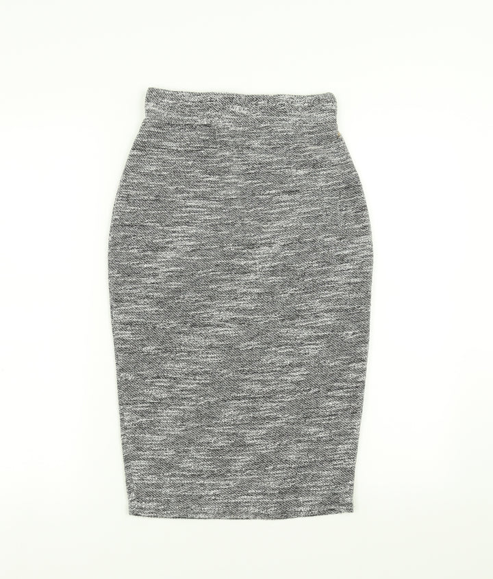 New Look Womens Grey Straight & Pencil Skirt Size 8